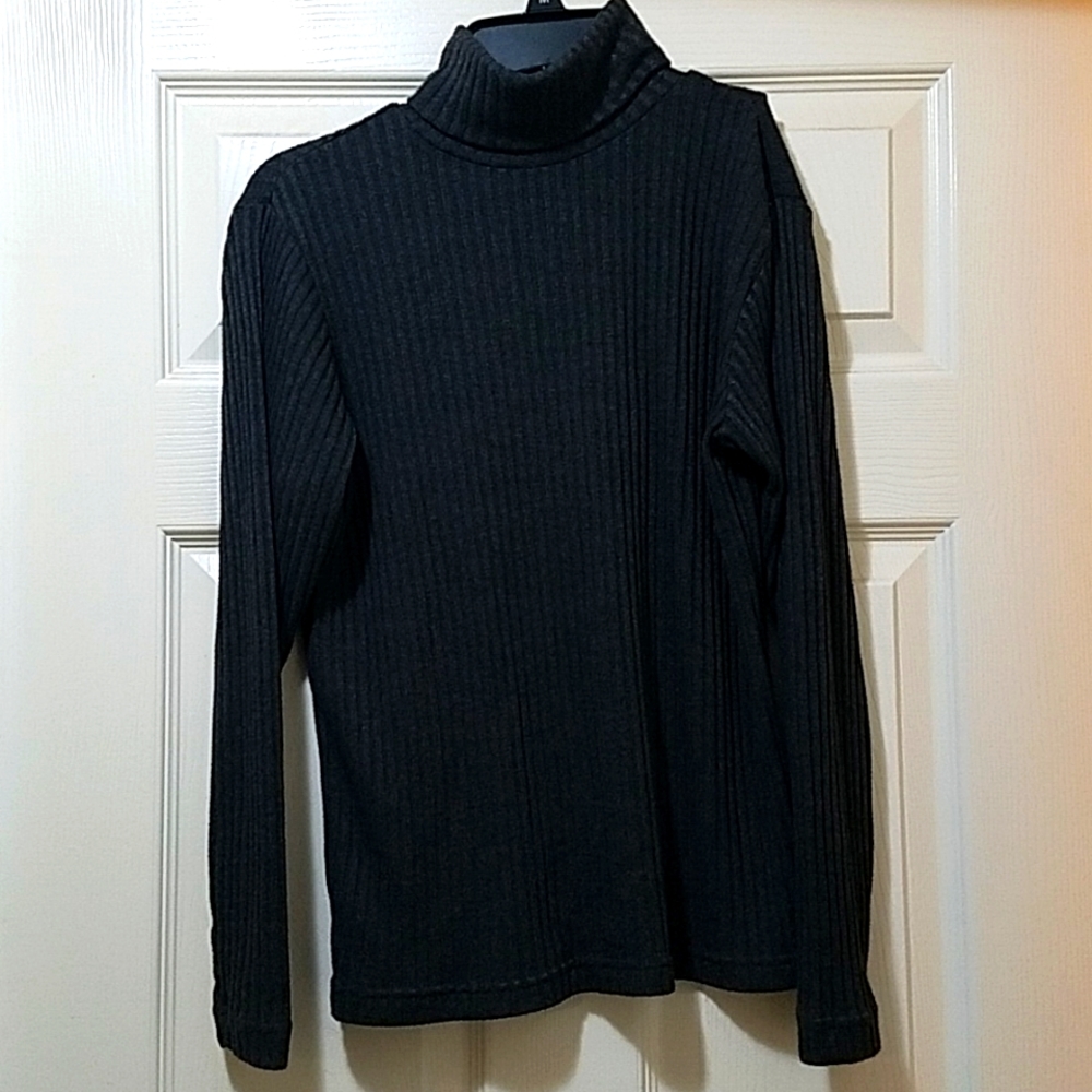 Dark Gray Basic Editions Turtleneck Sweater - image 1